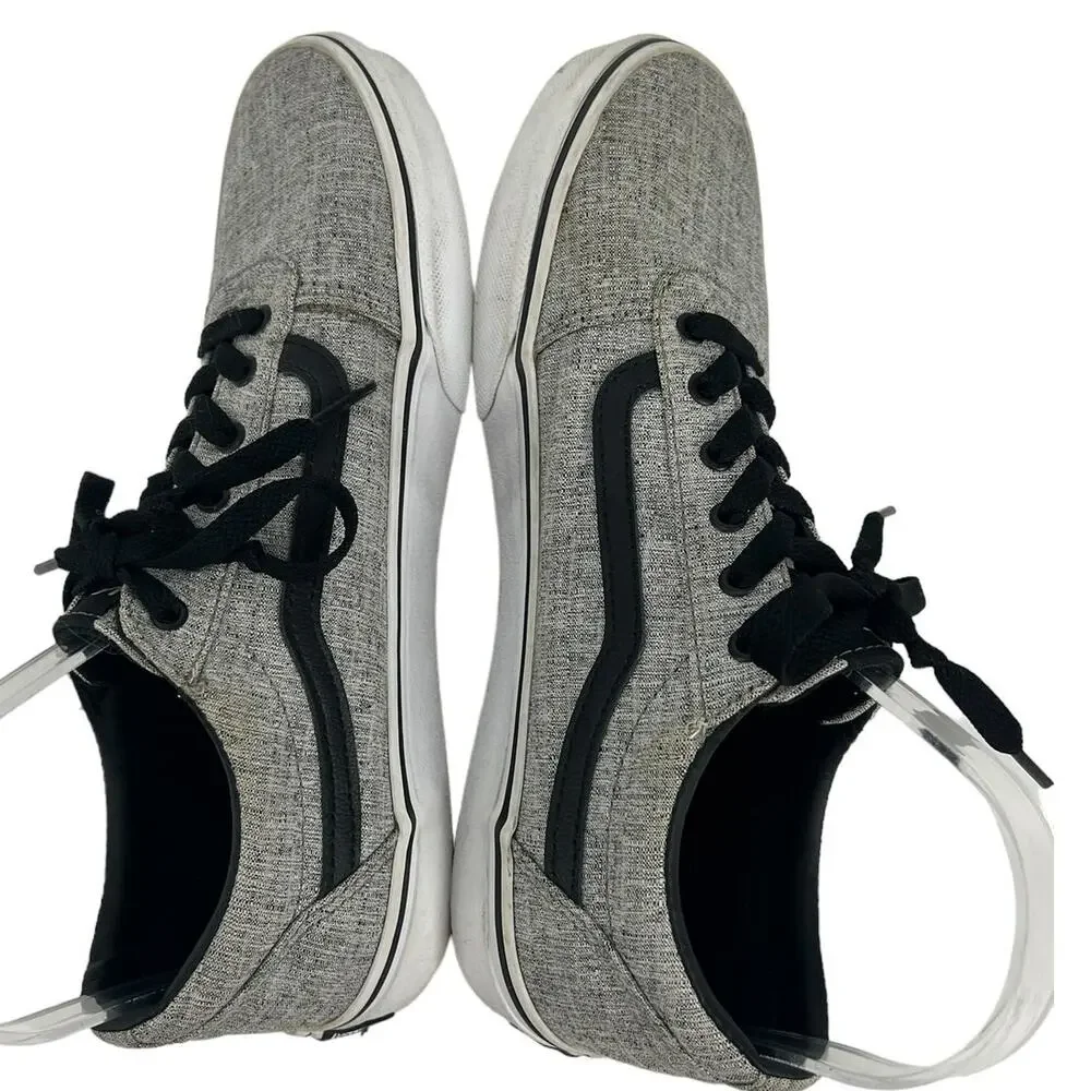 VANS Grey & Black Skate Shoe Youth SZ 6